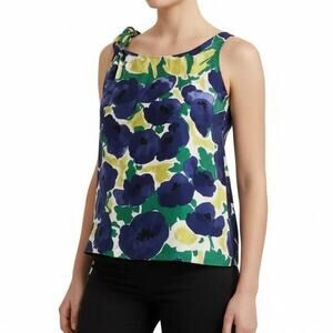 Moschino Cheap and Chic Printed Square Neckline Tank Top, S